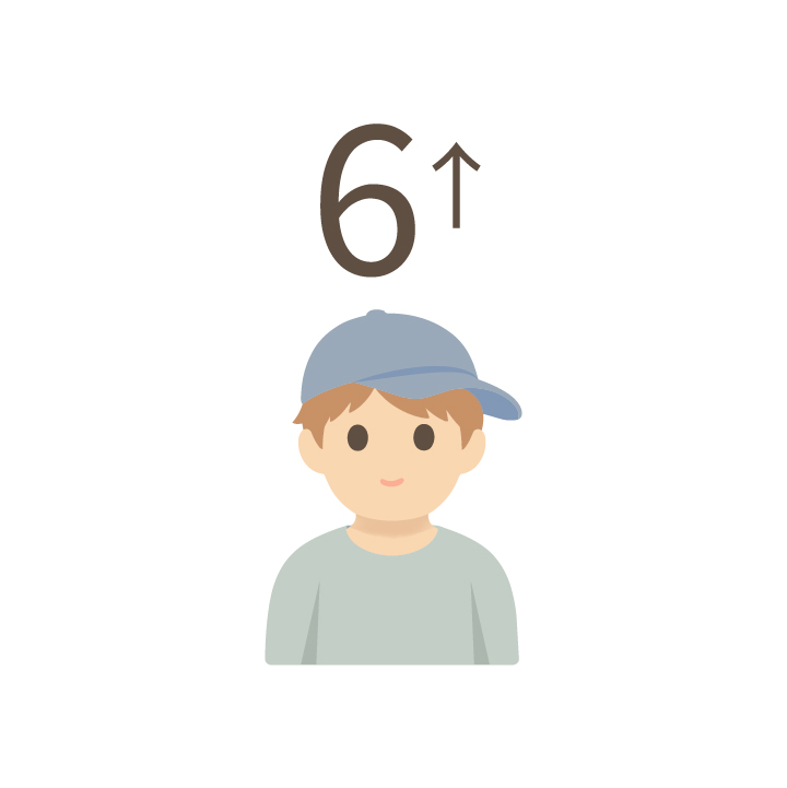 6 歲以上兒童可用